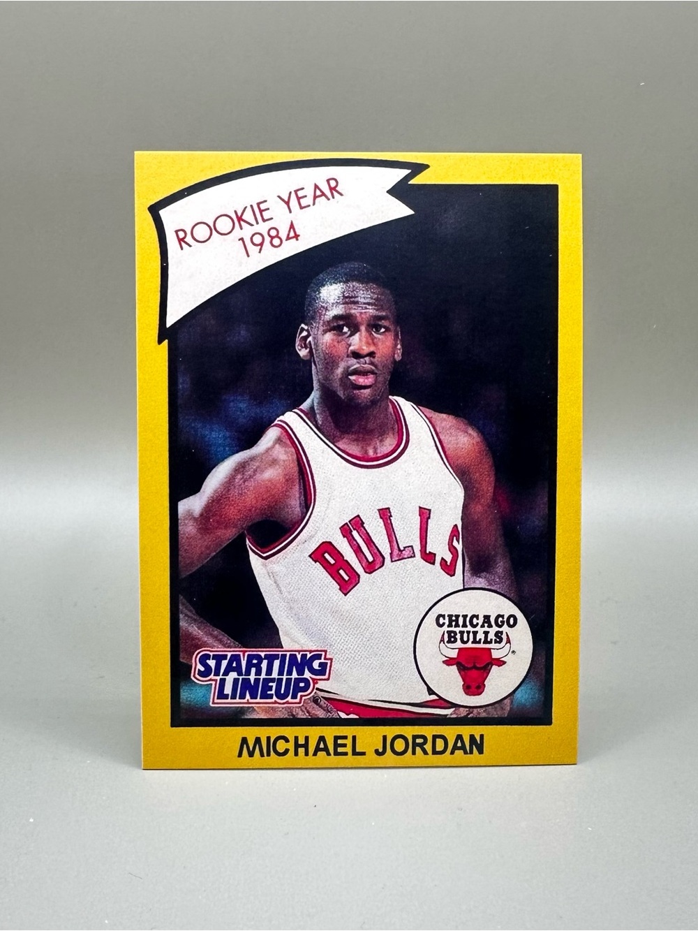 Michael Jordan 1990 Starting Lineup Rookie of the Year Novelty Basketball Card.
